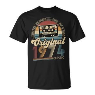 1974 Anniversaire Cadeauintage Idée Cadeau Pour Les 50 Ans T-Shirt - Cadeauxyz