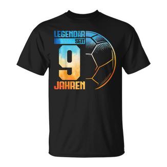 9 Geburtstag Retro Handballpieler 9 Jahre Junge Kinder T-Shirt - Geschenkecke