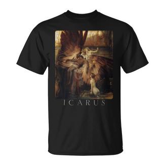 El Lamento De Ícaro Mitología Ninfas Alas Arpa Lago Arte Camiseta unisex - Regaloses