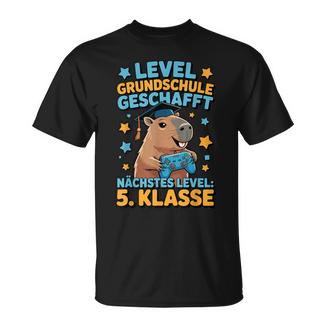 Grundschule Abschluss Grundschule Geschafft Gamer Capybara T-Shirt - Geschenkecke