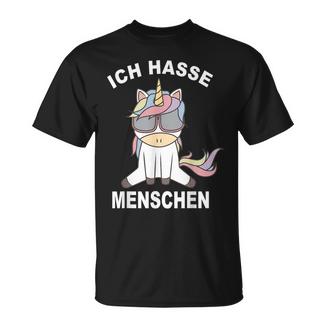 Ich Hasse Menschen Einhorn T-Shirt - Geschenkecke