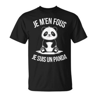 Je M'en Fous Jeuis Un Panda Animal Cadeau Enfant Noel T-Shirt - Cadeauxyz