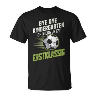 Kinder Bye Kindergarten 2025 Einschulungchulkind Fußball T-Shirt - Geschenkecke