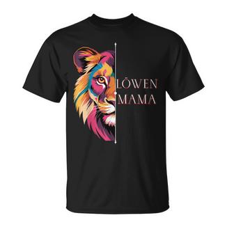 With Lion Mum Mother Colourful Motif For Mother's Day Or Birthdays S T-Shirt - Seseable