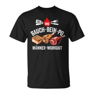 Lustiges Grillen Bbq Bauch Bein Po Männer Workout T-Shirt - Geschenkecke