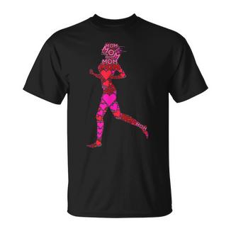 Pink Red Heart Love Mom S Runner Mama Mother's Day T-Shirt - Monsterry