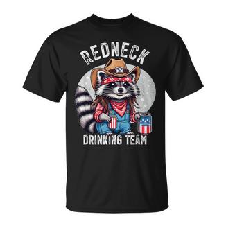 Redneck Waschbärokuhila Weißer Mülleimer Partykleidung Hillbilly T-Shirt - Geschenkecke