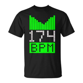 Regalo De Dj Dnb Jungle Party Raver De Drum & Bass 174 Bpm In Mangas Camiseta unisex - Regaloses