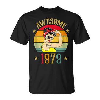 Regalos De Cumpleañosintage De 1979 Para Es De 43 Años Nacidos 1979 In Mangas Camiseta unisex - Regaloses