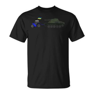 Réservoir De Tracteur Ukrainien Avec Drapeau De L'ukraine T-Shirt - Cadeauxyz