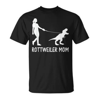 Rottweiler Mom Rottie Mama Dog Rott Dinosaur Mother T-Shirt - Monsterry