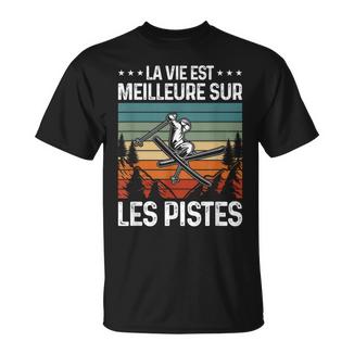 Skieuse Drôlekieur Laie Est Meilleureur Les Pisteski T-Shirt - Cadeauxyz
