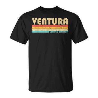 Ventura Nom De Famille Humoristique Rétrointage Des Années 80 Et 90 T-Shirt - Cadeauxyz