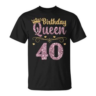 Women's 40Th Queen Birthday 40 Years Forty T-Shirt - Seseable