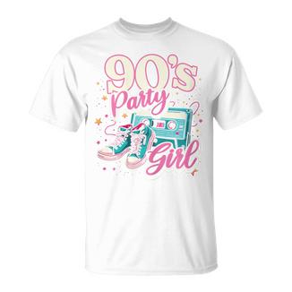 90S Party Girl Retro 90Er Damen Mädchen Mottoparty Tanzen T-Shirt - Geschenkecke