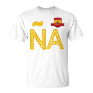 Espagne España Drapeau Humain Lettre N Et A Espagne España T-Shirt - Cadeauxyz