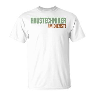 Haustechniker Im Dienst Rückseitendruck Hausmeister T-Shirt - Geschenkecke
