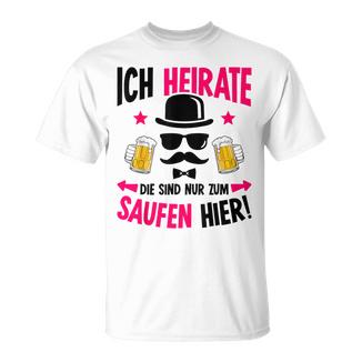 Ich Heirate Bräutigam tag Party Jga T-Shirt - Seseable