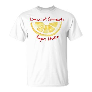 Limoni Diorrento Capri Italia Zitrone Italienischerommer T-Shirt - Geschenkecke