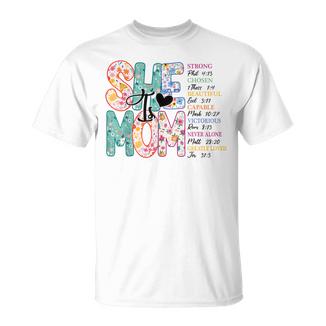 She Is Mom Christian Mother's Day Jesus Mama Religious Women T-Shirt - Monsterry