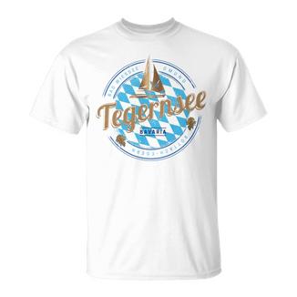 Tegernsee Bayern Deutschland Retroegelschiffintage T-Shirt - Geschenkecke