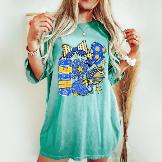 thumbnail image 2 of Nice Cheer Mom And Daughter Cheerleading Mama Cheerleader Mother T-Shirt 2 of 11