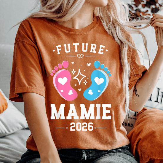 T-shirt 'Future Mamie 2026' - Cadeau Original Pour Annoncer Une Grossesse à La Future Grand-mère