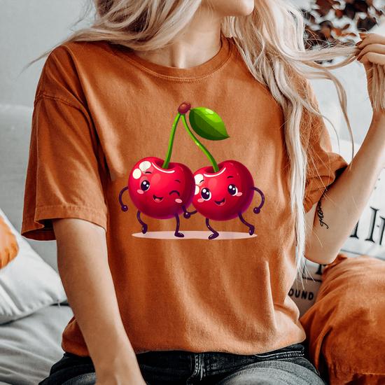 Haut Femme Cerise Motif Devant - Taille 14 - Manches 3/4 Batwing - Viscose - Marque Papaya - Neuf Sans étiquettes