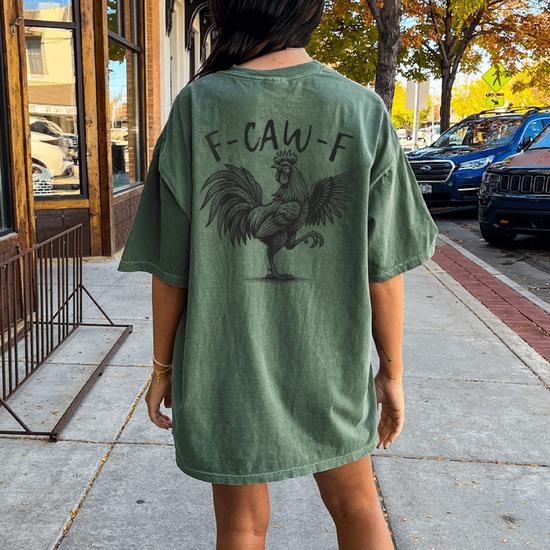 T-shirt Vintage Funny Cow Chicken - Coupe Classique Léger - Motif Humour Vache Poule - 8