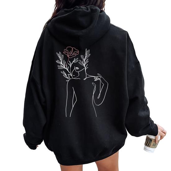Lyna Mahyem Shop - Sweat à capuche noir - Femme Forte / Authentic