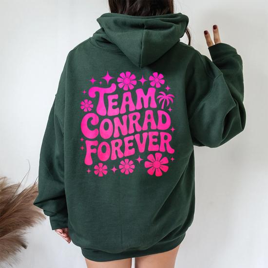 Sweat à Capuche 'Team Conrad Forever' - Style Vintage Années 70 Flower Power - Coupe Classique Pour Homme Et Femme - 4