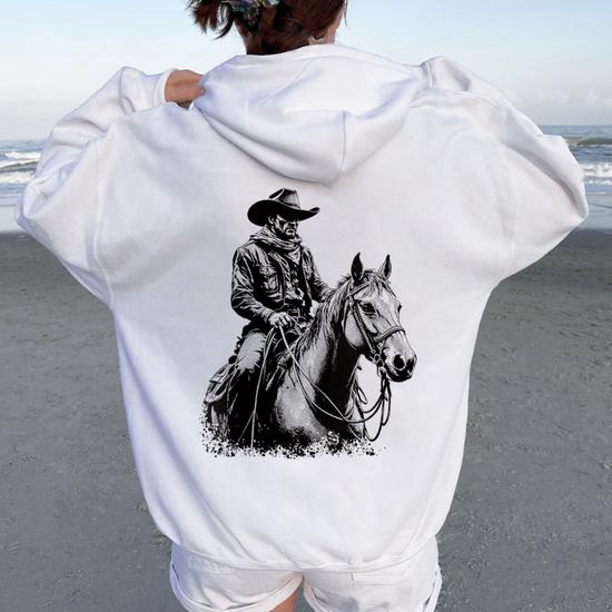 Sweat à capuche - Motif petit pas de cheval - FASM