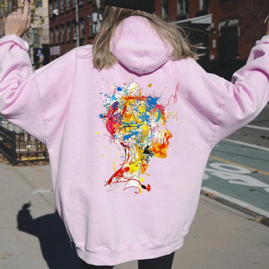 Sweat à Capuche Oversize Multicolore Tie-dye - Taille S Neuve Avec étiquettes